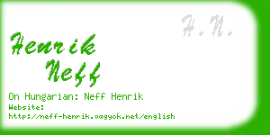 henrik neff business card